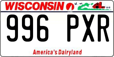 WI license plate 996PXR