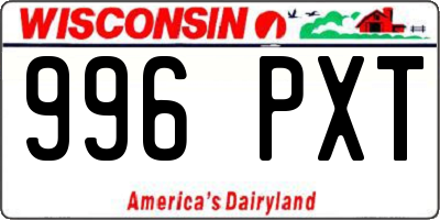 WI license plate 996PXT