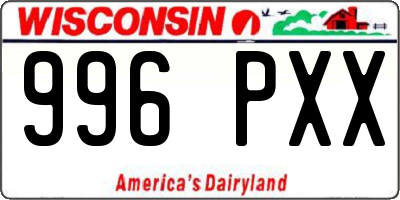 WI license plate 996PXX