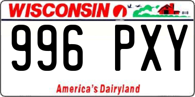 WI license plate 996PXY
