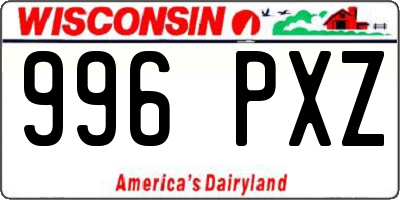 WI license plate 996PXZ