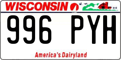 WI license plate 996PYH