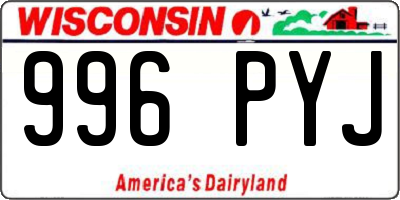 WI license plate 996PYJ