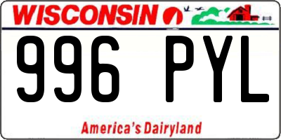 WI license plate 996PYL
