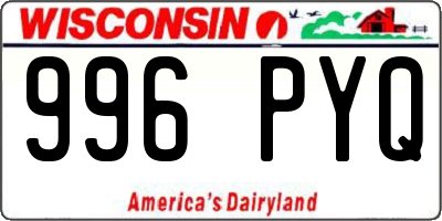 WI license plate 996PYQ