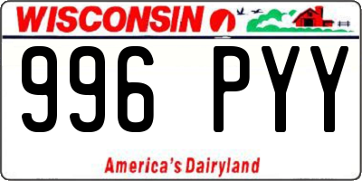 WI license plate 996PYY