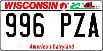WI license plate 996PZA