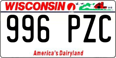 WI license plate 996PZC