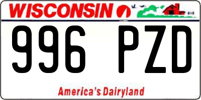 WI license plate 996PZD
