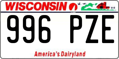 WI license plate 996PZE