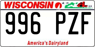 WI license plate 996PZF