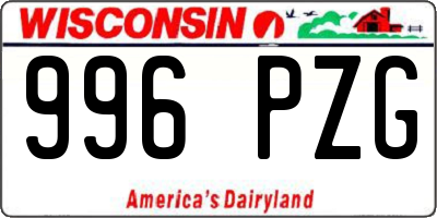 WI license plate 996PZG