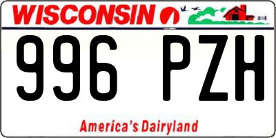 WI license plate 996PZH