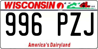 WI license plate 996PZJ