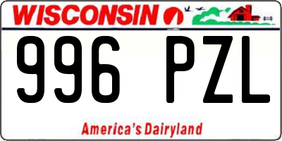 WI license plate 996PZL