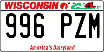 WI license plate 996PZM