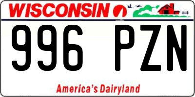 WI license plate 996PZN