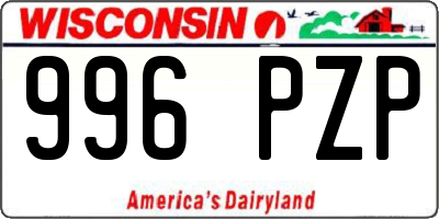 WI license plate 996PZP