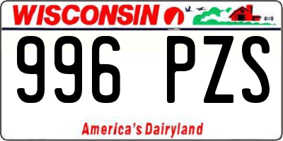 WI license plate 996PZS