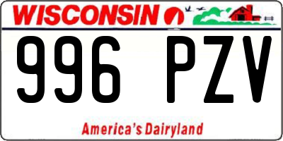 WI license plate 996PZV