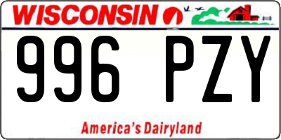 WI license plate 996PZY