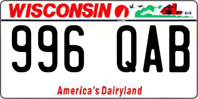 WI license plate 996QAB