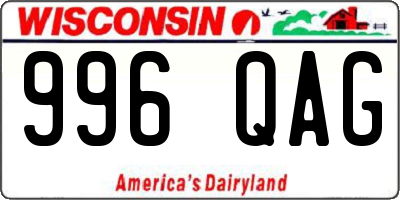 WI license plate 996QAG