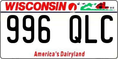 WI license plate 996QLC