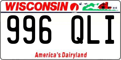 WI license plate 996QLI