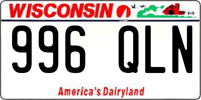 WI license plate 996QLN
