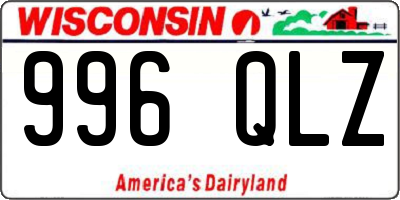 WI license plate 996QLZ