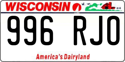 WI license plate 996RJO