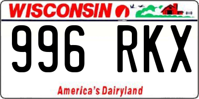WI license plate 996RKX