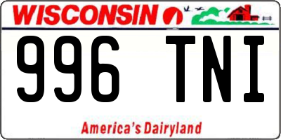 WI license plate 996TNI