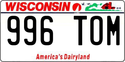 WI license plate 996TOM