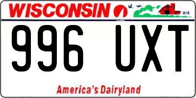 WI license plate 996UXT