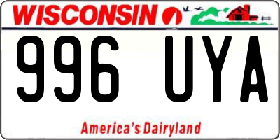 WI license plate 996UYA