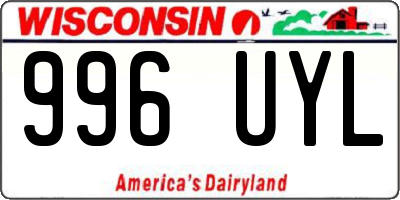 WI license plate 996UYL