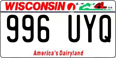 WI license plate 996UYQ