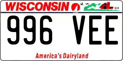 WI license plate 996VEE