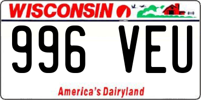 WI license plate 996VEU