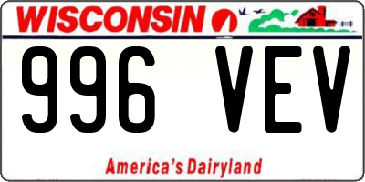 WI license plate 996VEV