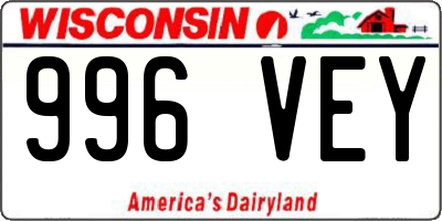 WI license plate 996VEY