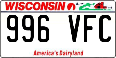 WI license plate 996VFC