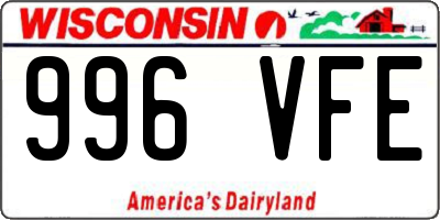 WI license plate 996VFE