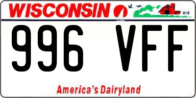 WI license plate 996VFF