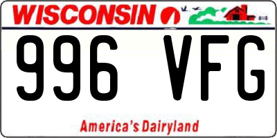 WI license plate 996VFG