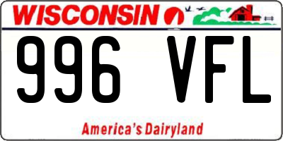 WI license plate 996VFL