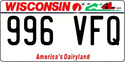 WI license plate 996VFQ