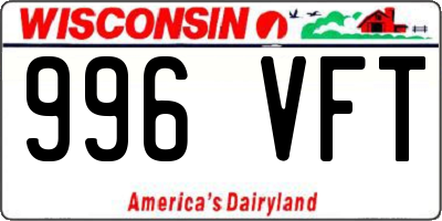 WI license plate 996VFT